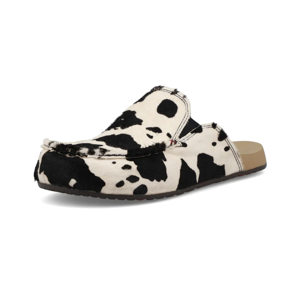 Twisted X Mule Black / White Cowhide