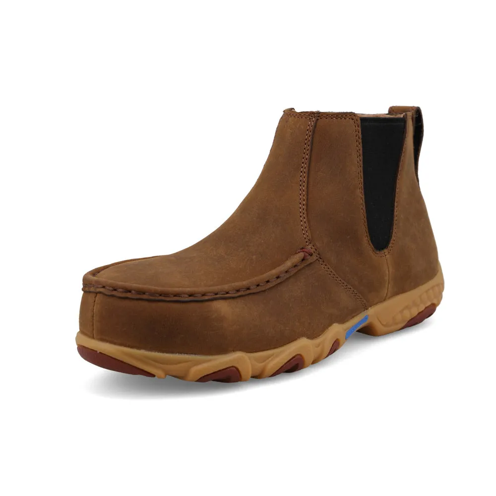 Twisted X 4″ Work Chelsea Driving Moc Peanut