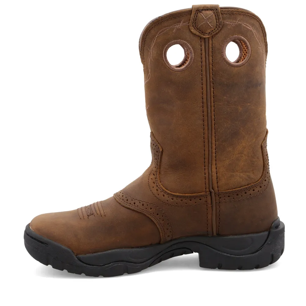 Twisted X 9″ All Around Work Boot Distressed Saddle / Distressed